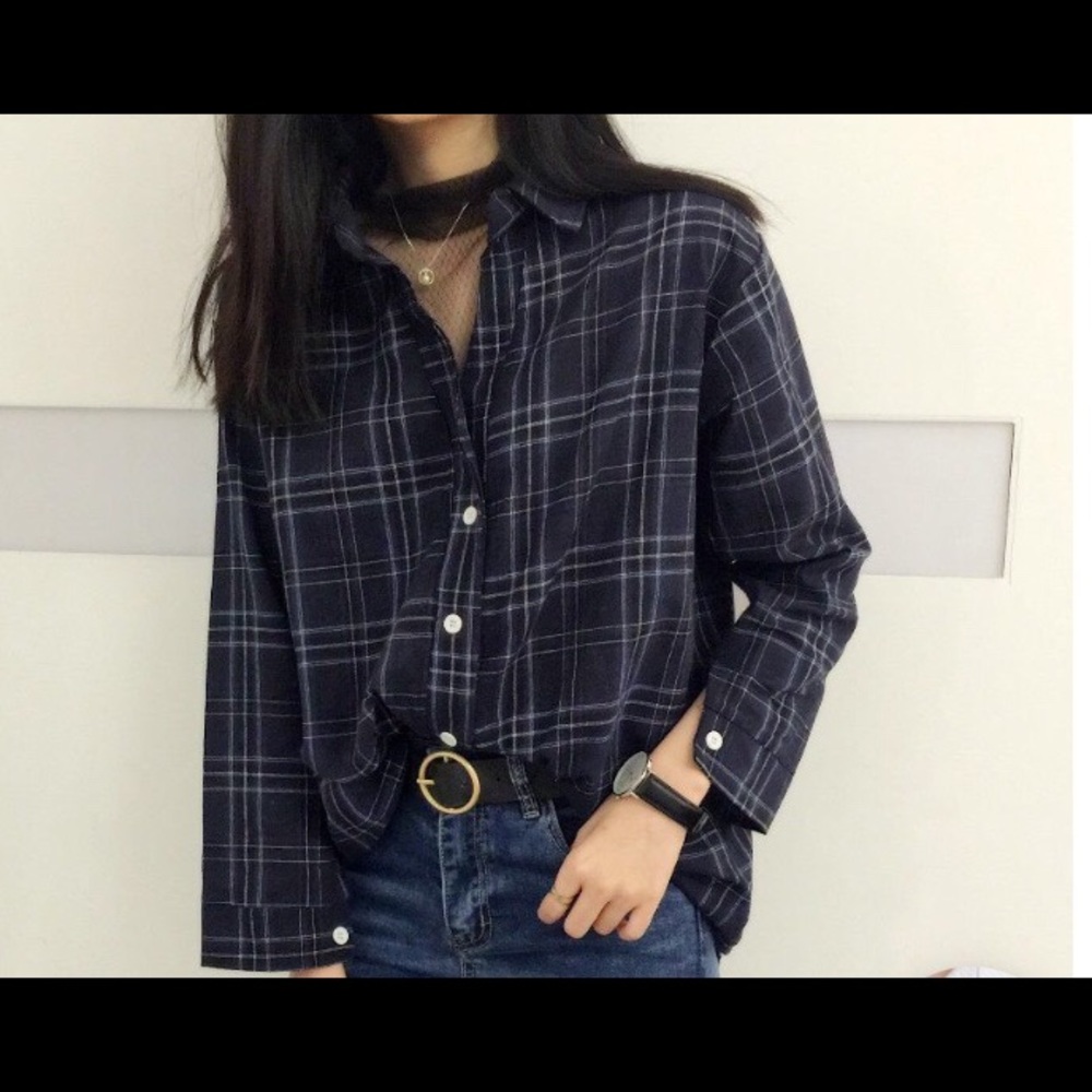 Mesh Plaid Shirt